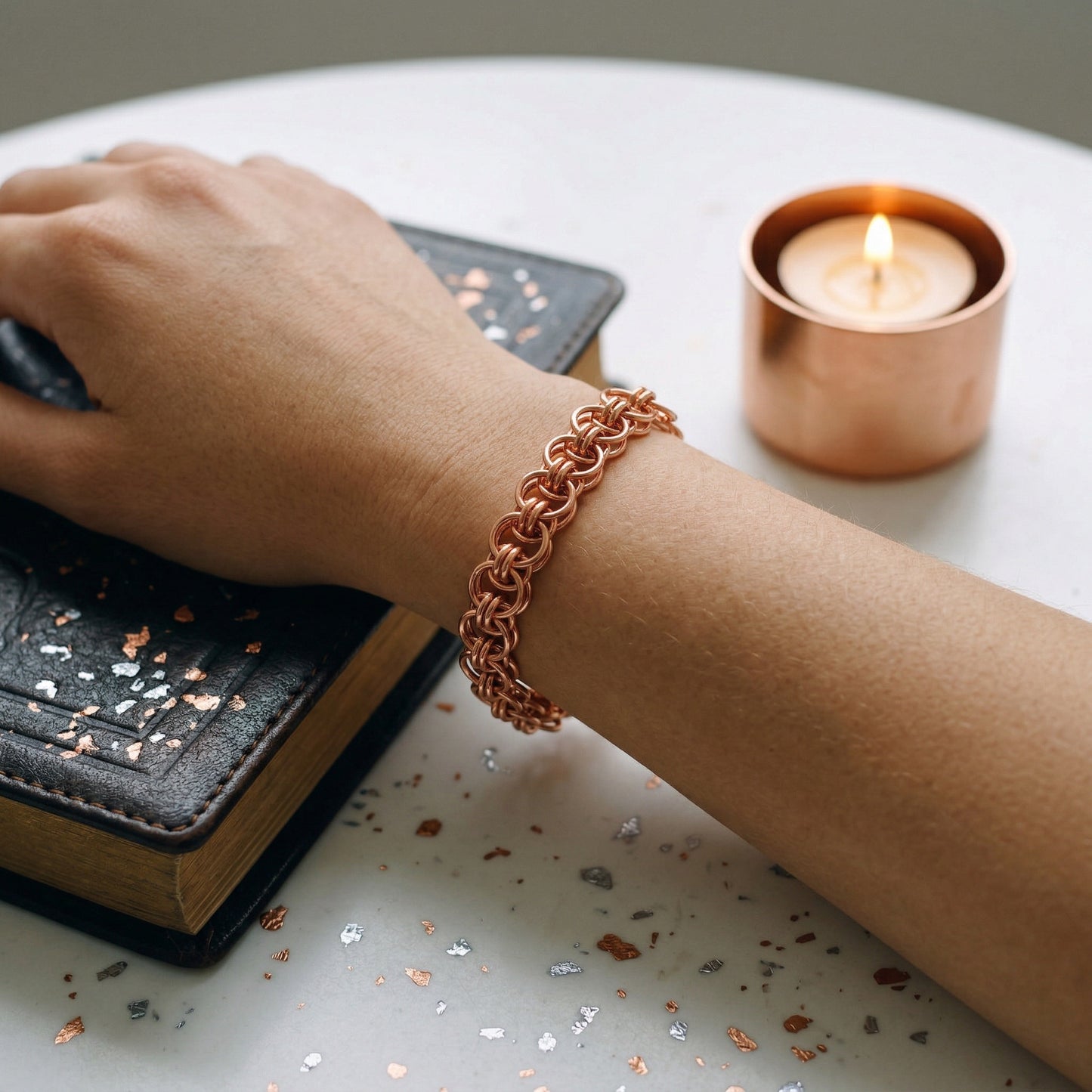 Pure Copper Bracelet • 10mm • Helm Style • Choice of Clasp