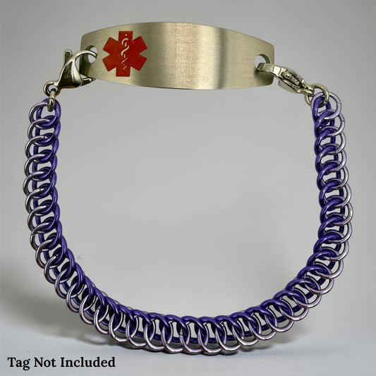 Purple Two Tone Medical Alert Replacement Bracelet