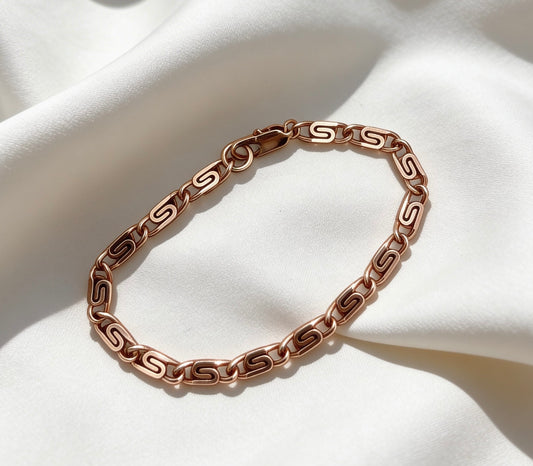Pure Copper Hammered Scroll Bracelet • Vintage Style • Adjustable & Plus Sizes Available