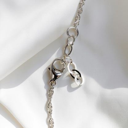Sterling Silver Rope Chain Anklet 1.8mm