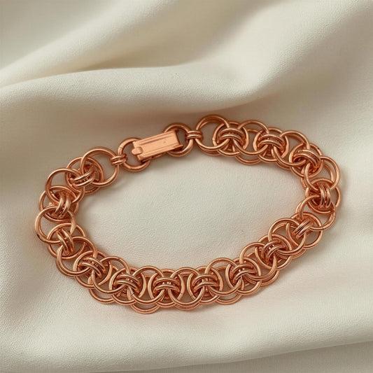 Pure Copper Bracelet • 10mm • Helm Style • Choice of Clasp