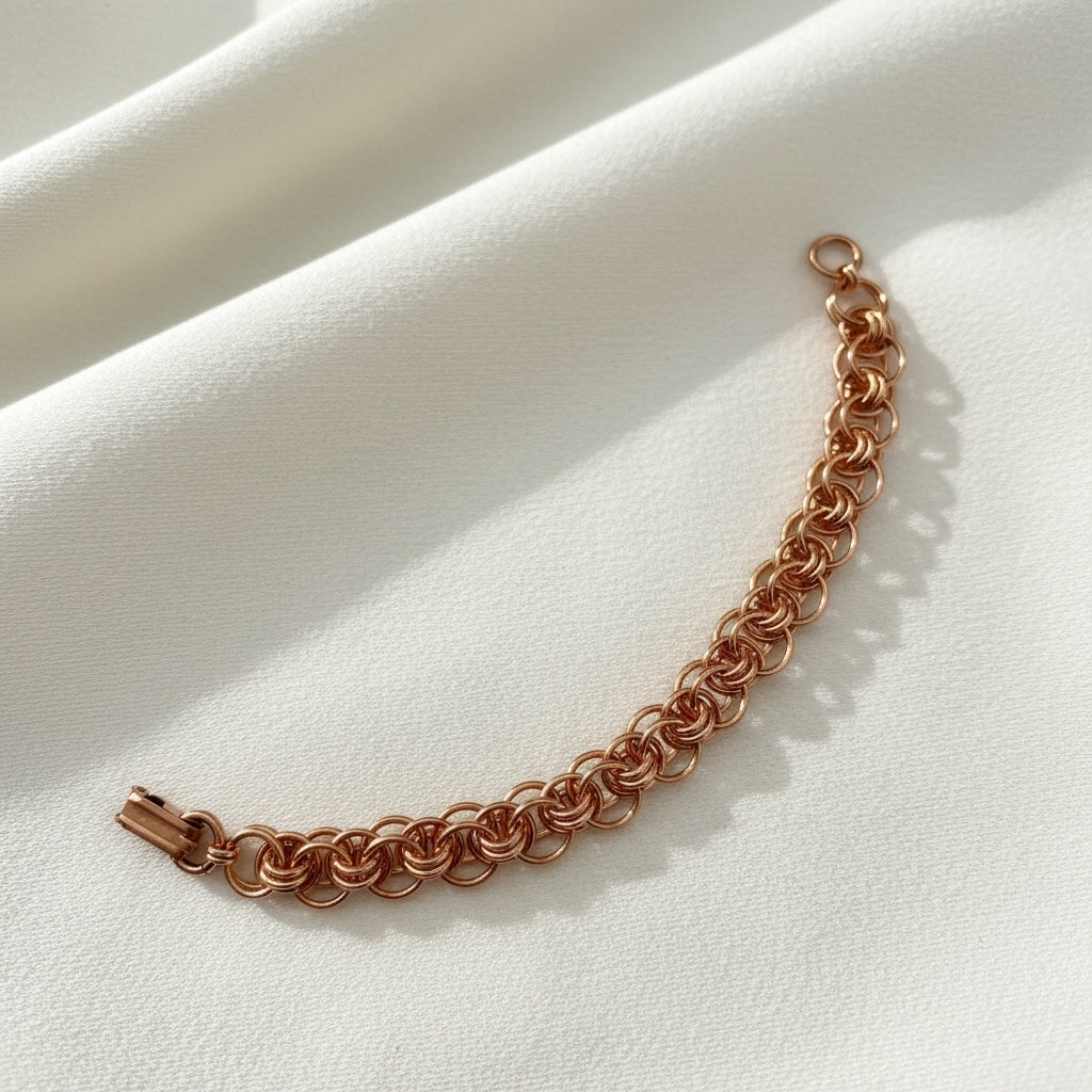 Pure Copper Bracelet • 10mm • Helm Style • Choice of Clasp