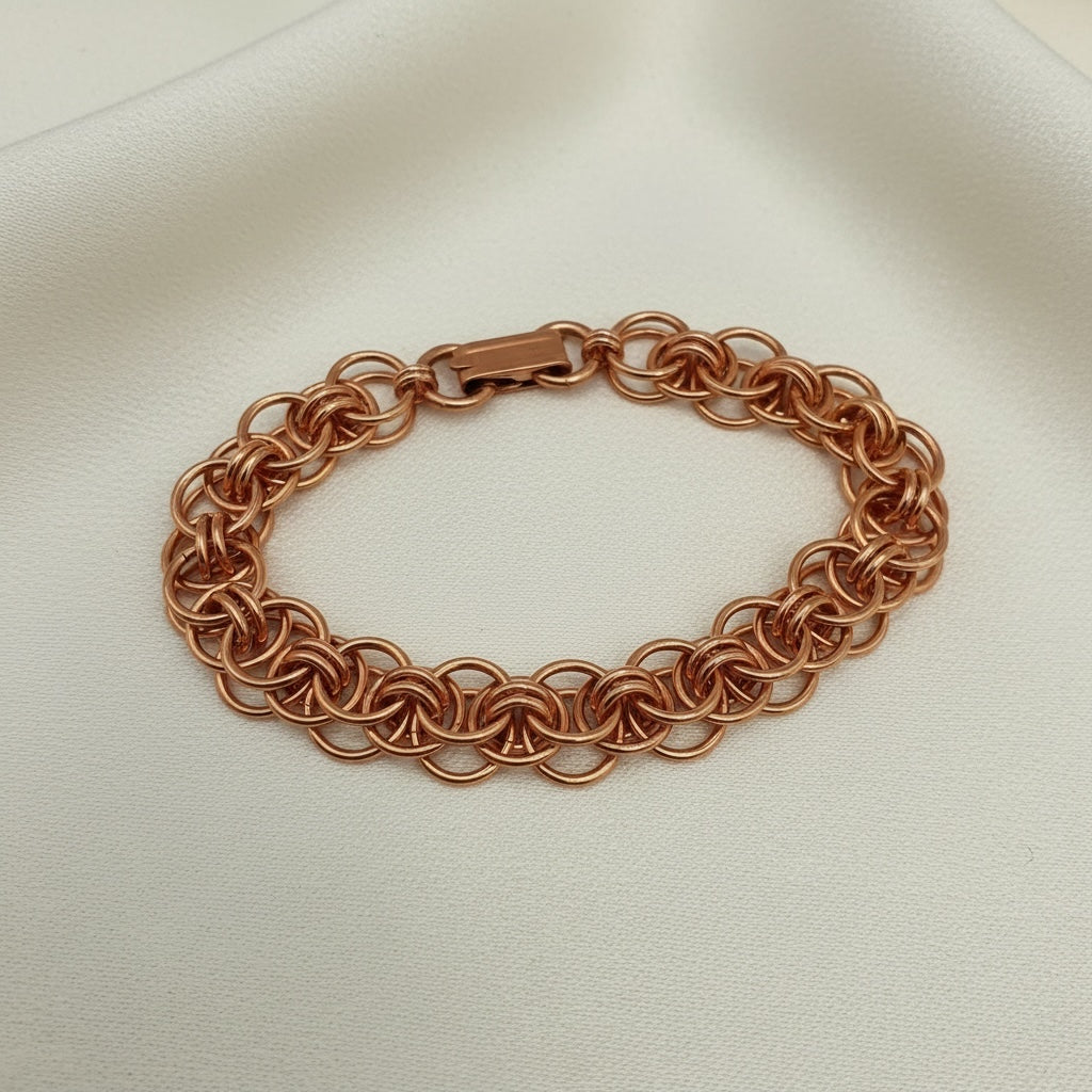 Pure Copper Bracelet • 10mm • Helm Style • Choice of Clasp