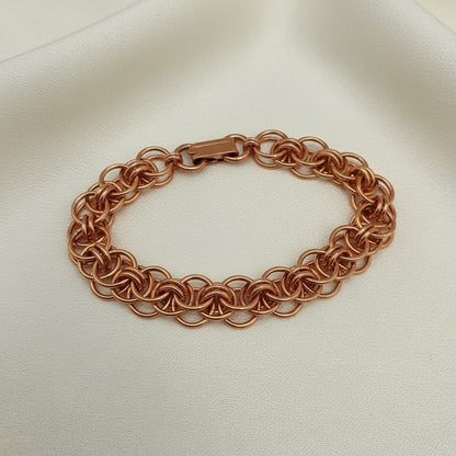 Pure Copper Bracelet • 10mm • Helm Style • Choice of Clasp