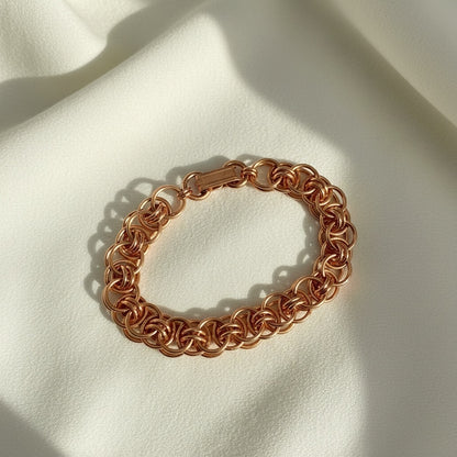 Pure Copper Bracelet • 10mm • Helm Style • Choice of Clasp