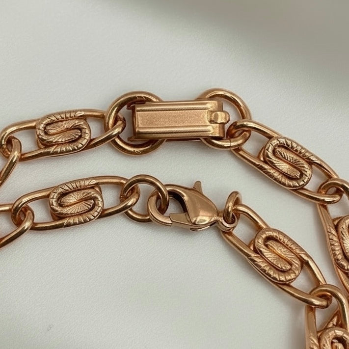 Pure Copper Hammered Scroll Bracelet • Vintage Style • Adjustable & Plus Sizes Available