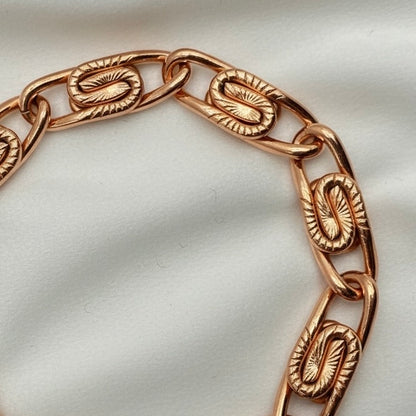 Pure Copper Hammered Scroll Bracelet • Vintage Style • Adjustable & Plus Sizes Available