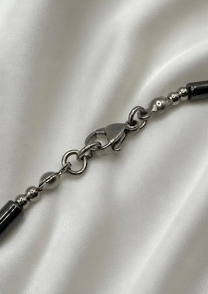 Polished Hematite • Stainless Steel Ankle Bracelet • Plus Size Available