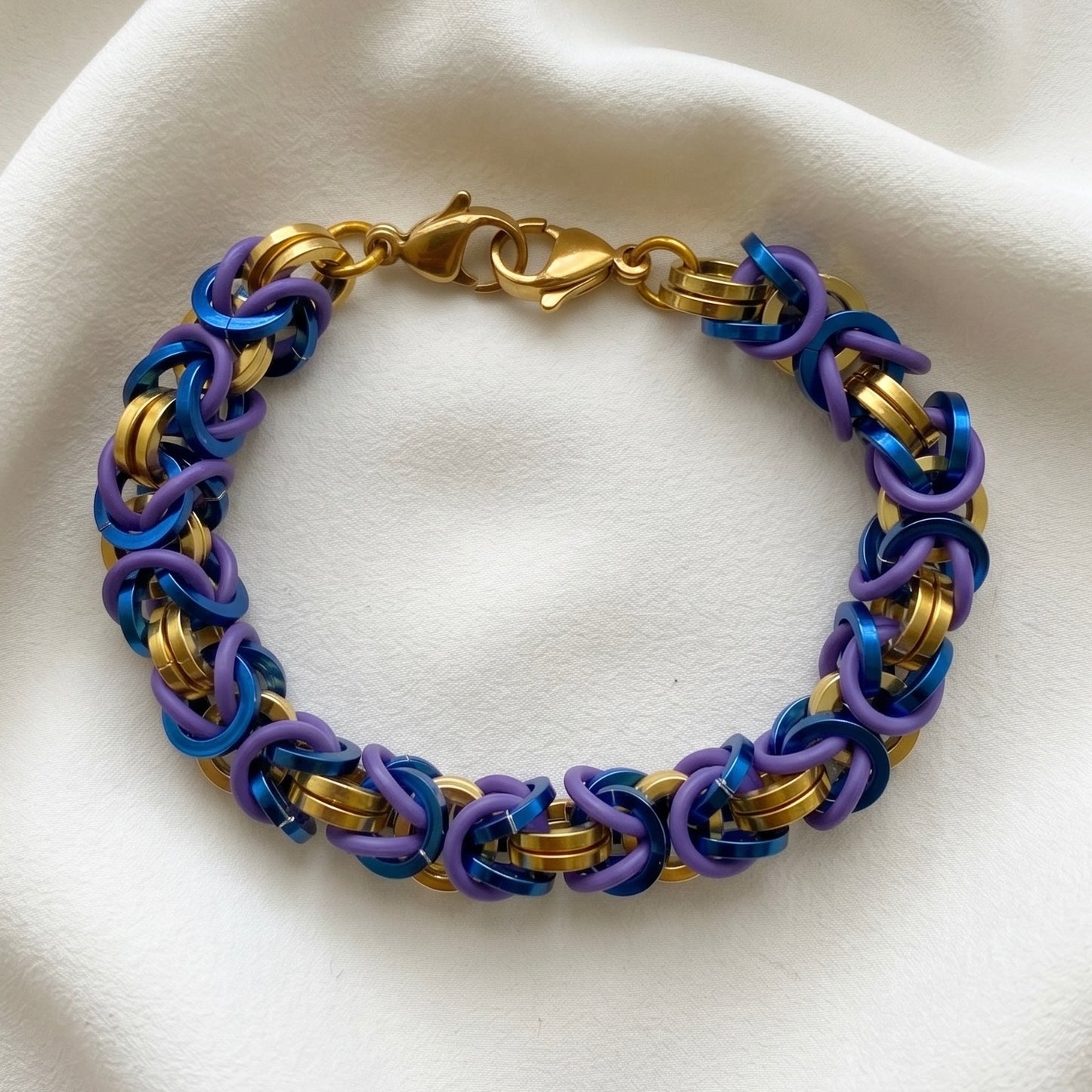 Unique Gold Blue Purple Replacement Band for Medical Alert Bracelet • Medic Bracelet