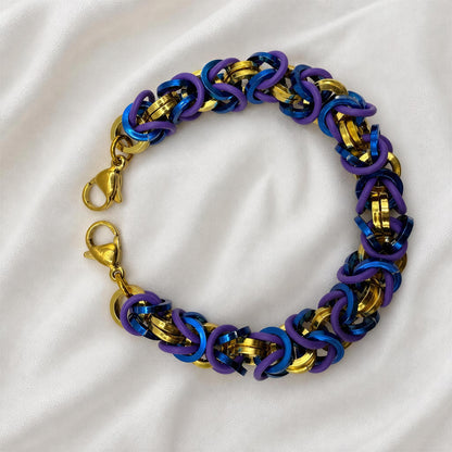 Unique Gold Blue Purple Replacement Band for Medical Alert Bracelet • Medic Bracelet
