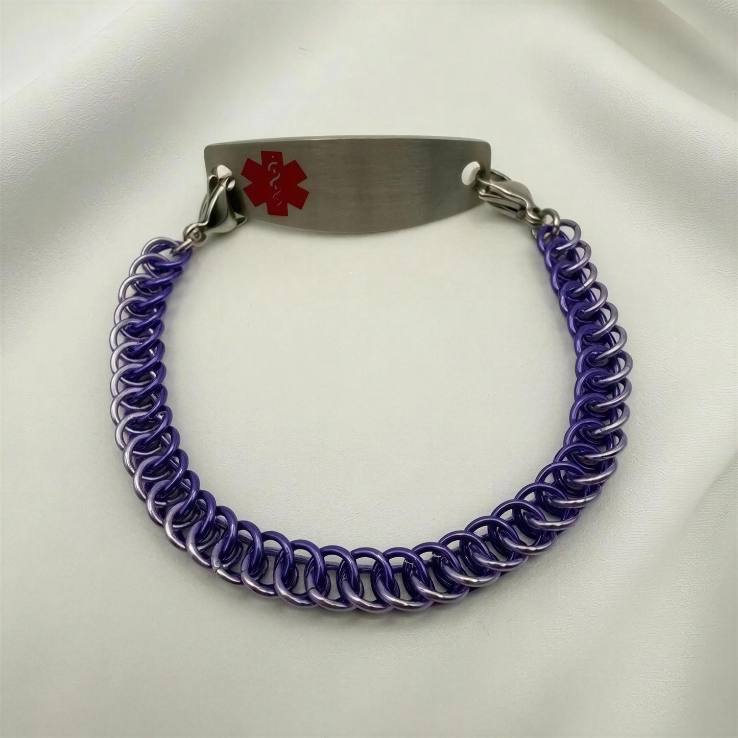Purple Two Tone Medical Alert Replacement Bracelet