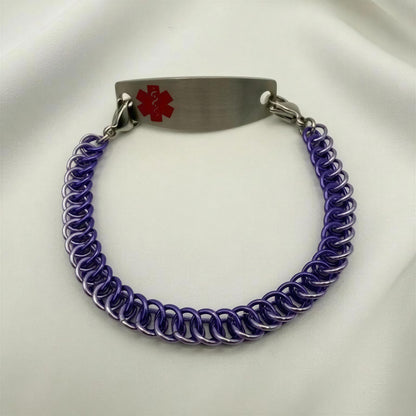 Purple Two Tone Medical Alert Replacement Bracelet