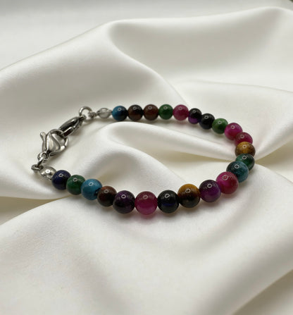 Multicolor Tigereye Medical Alert Replacement Bracelet
