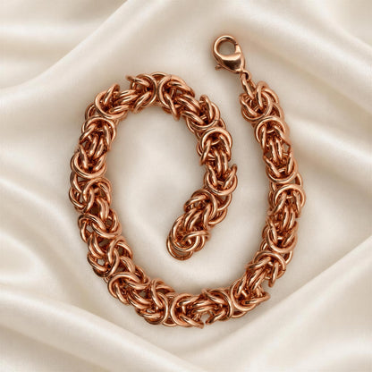 New Pure Copper Bracelet • Byzantine • Plus Sizes Available