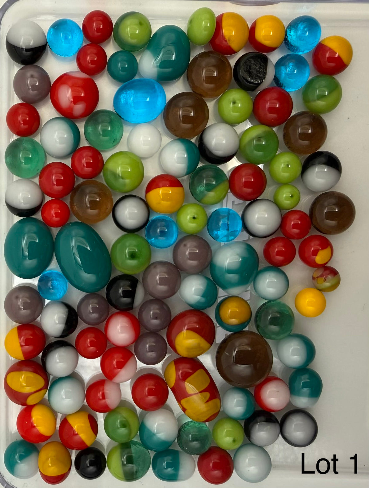 COE 96 Fused Glass Dots, Mixed Color Assortment, 100 Piece Lot, Opaque & Transparent Glass