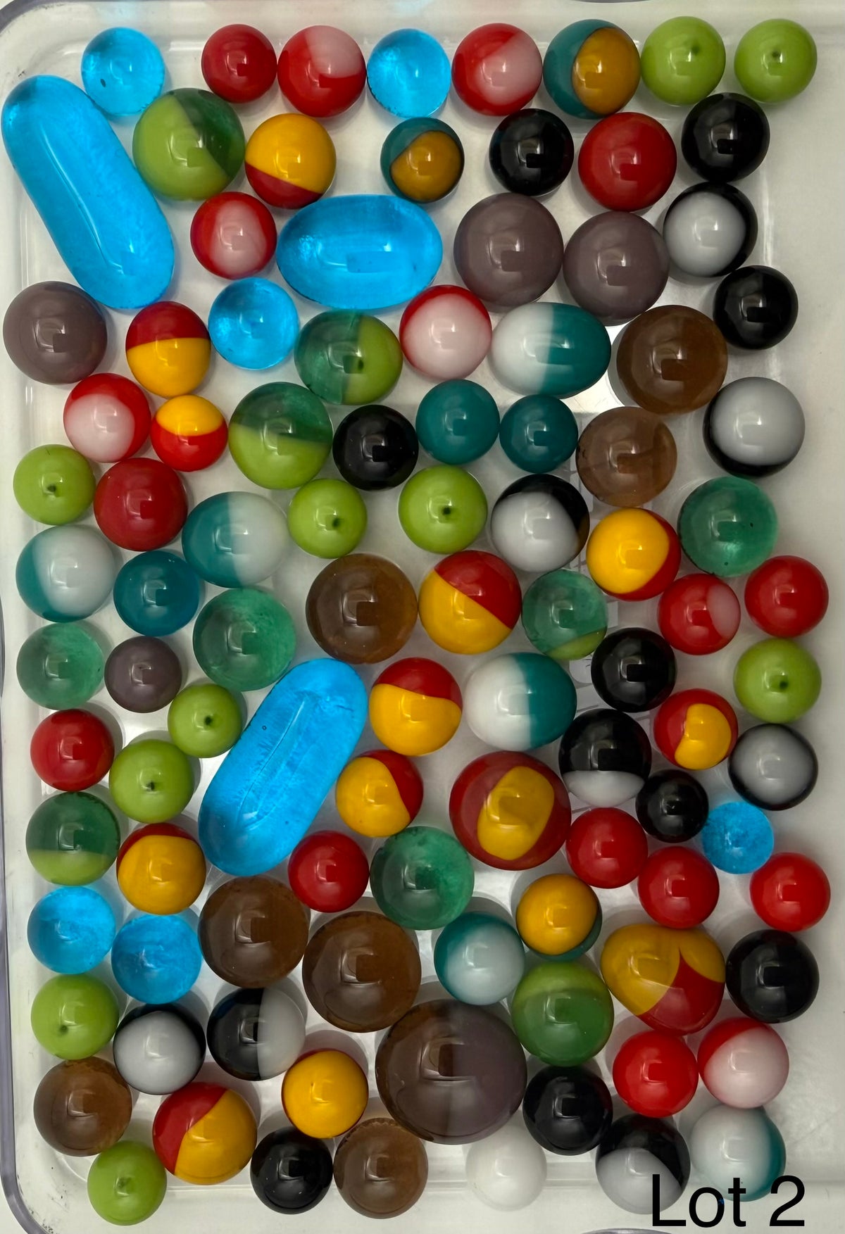 COE 96 Fused Glass Dots, Mixed Color Assortment, 100 Piece Lot, Opaque & Transparent Glass