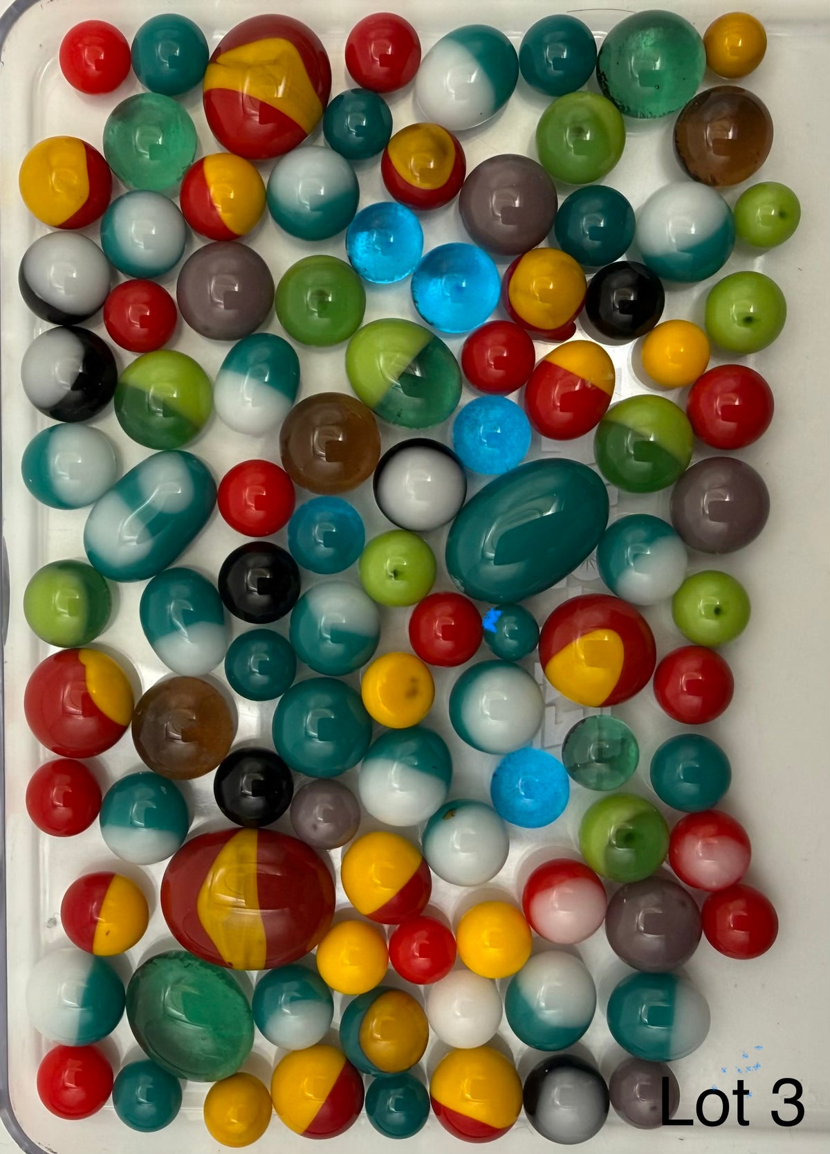 COE 96 Fused Glass Dots, Mixed Color Assortment, 100 Piece Lot, Opaque & Transparent Glass