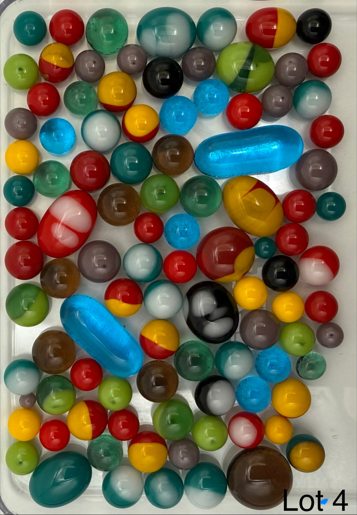 COE 96 Fused Glass Dots, Mixed Color Assortment, 100 Piece Lot, Opaque & Transparent Glass