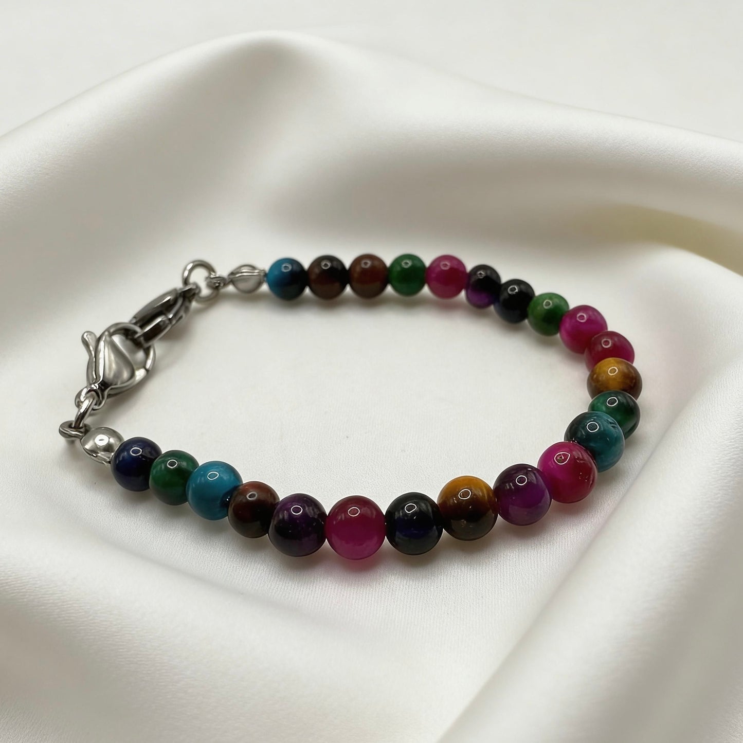 Multicolor Tigereye Medical Alert Replacement Bracelet