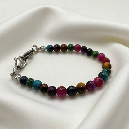 Multicolor Tigereye Medical Alert Replacement Bracelet