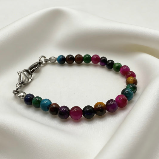 Multicolor Tigereye Medical Alert Replacement Bracelet