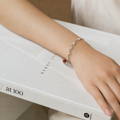 Double Heart Chain Medical Alert Replacement Bracelet