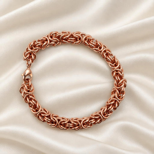 New Pure Copper Bracelet • Byzantine • Plus Sizes Available