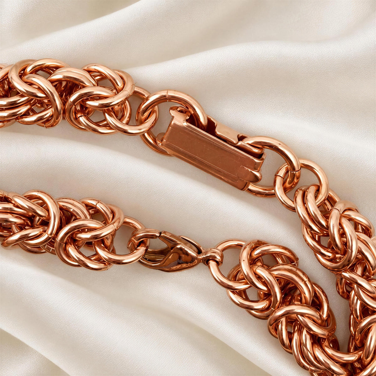 New Pure Copper Bracelet • Byzantine • Plus Sizes Available