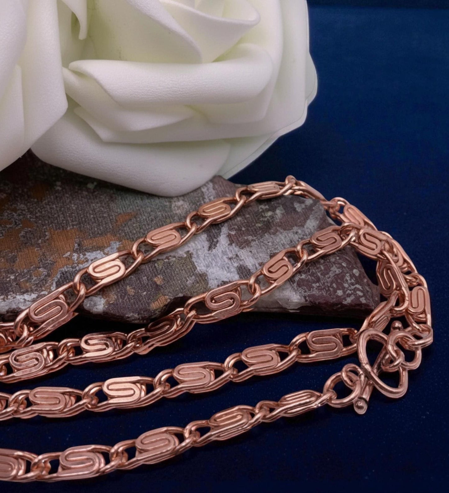 Pure Copper Scroll Chain Necklace • Vintage Style • Variety of Lengths