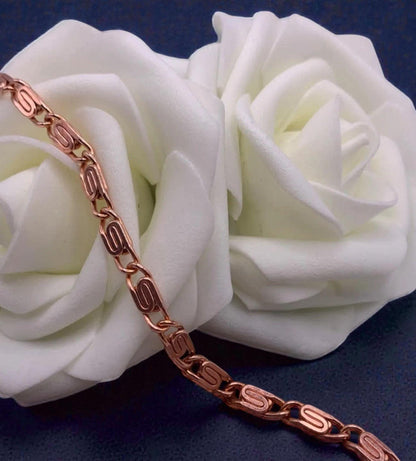Pure Copper Scroll Chain Necklace • Vintage Style • Variety of Lengths