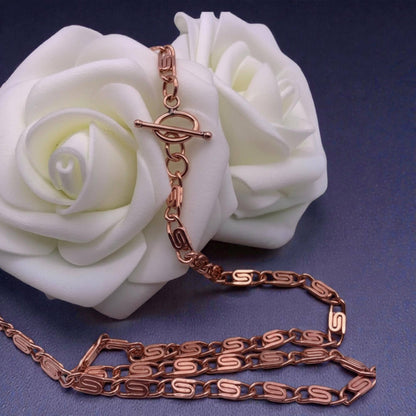 Pure Copper Scroll Chain Necklace • Vintage Style • Variety of Lengths