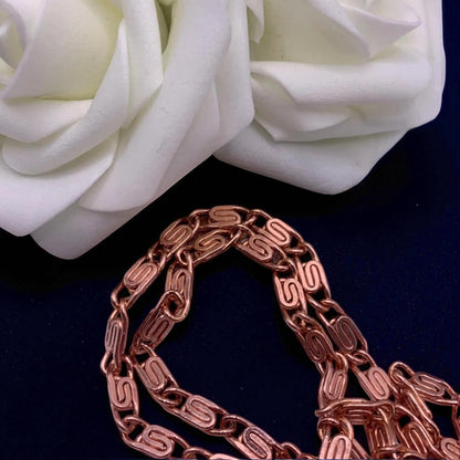 Pure Copper Scroll Chain Necklace • Vintage Style • Variety of Lengths