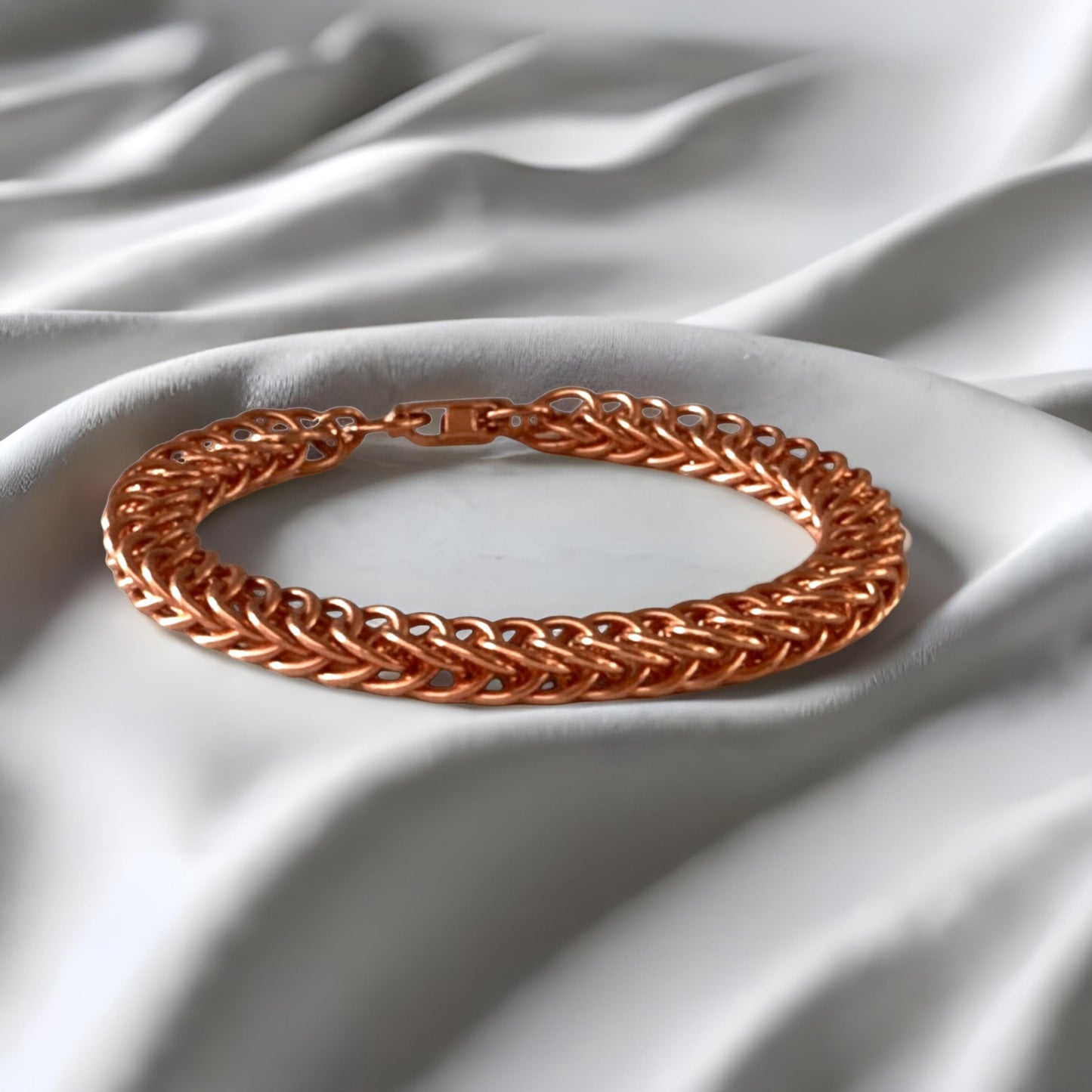 Pure Copper Bracelet • Persian 4-1 Chainmail • Handcrafted • Variety of Sizes