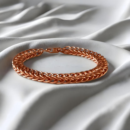 Pure Copper Bracelet • Persian 4-1 Chainmail • Handcrafted • Variety of Sizes