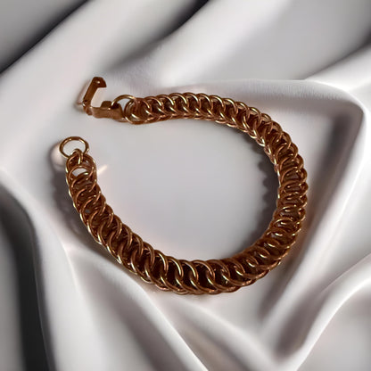 Pure Copper Bracelet • Persian 4-1 Chainmail • Handcrafted • Variety of Sizes