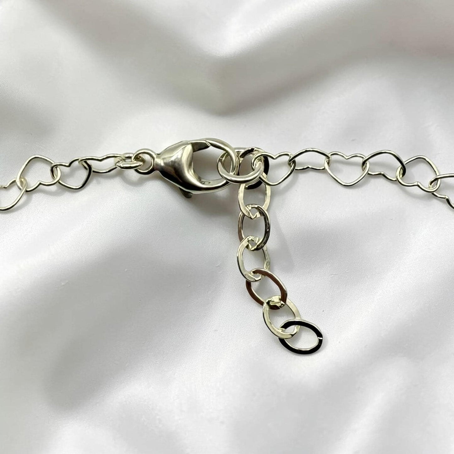 Sterling Silver Heart Chain Anklet
