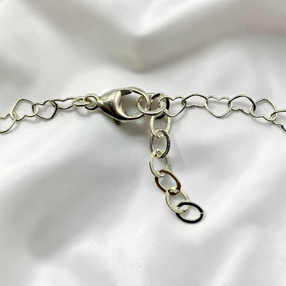 Sterling Silver Heart Chain Anklet