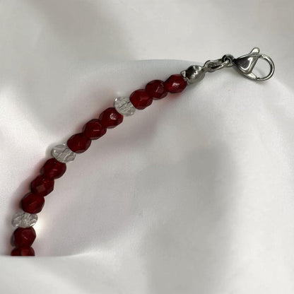 Red & Clear Crystal Medical Alert Bracelet