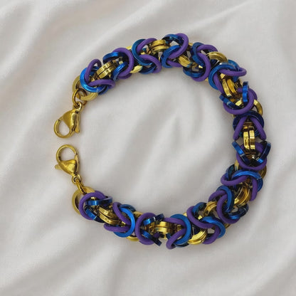Unique Gold Blue Purple Replacement Band for Medical Alert Bracelet • Medic Bracelet