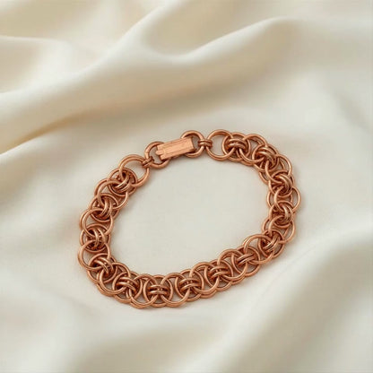 Pure Copper Bracelet • 10mm • Helm Style • Choice of Clasp
