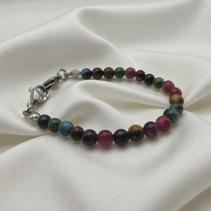 Multicolor Tigereye Medical Alert Replacement Bracelet